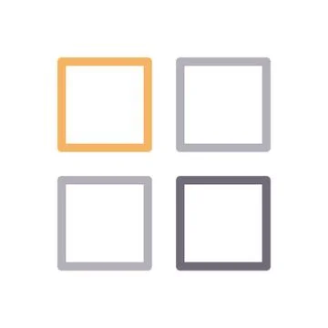 Layout thin line colour icon Illustrazione stock