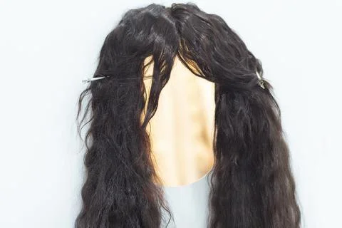 A layout for trying on a wig Stock Photos