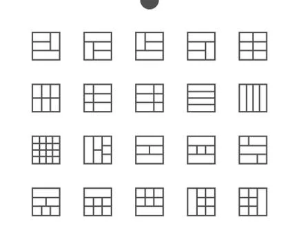 Layout UI Pixel Perfect Well-crafted Vector Thin Line Icons 48x48 Ready for Stock Illustration