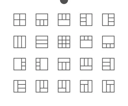 Layout UI Pixel Perfect Well-crafted Vector Thin Line Icons 48x48 Ready for Stockillustratie