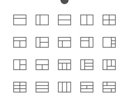 Layout UI Pixel Perfect Well-crafted Vector Thin Line Icons 48x48 Ready for Stock Illustration