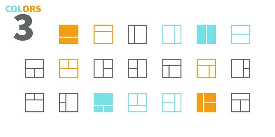 Layout UI Pixel Perfect Well-crafted Vector Thin Line Icons 48x48 Ready for 스톡 일러스트