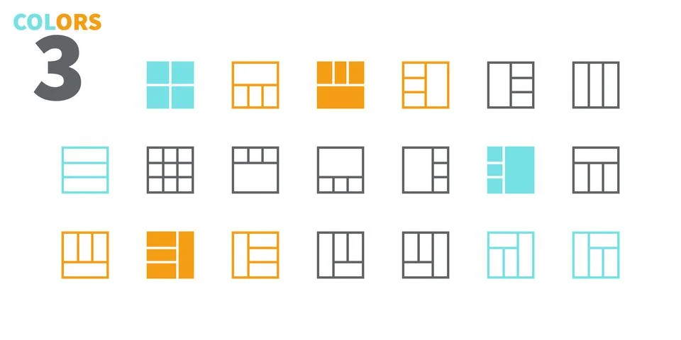 Layout UI Pixel Perfect Well-crafted Vector Thin Line Icons 48x48 Ready for 스톡 일러스트