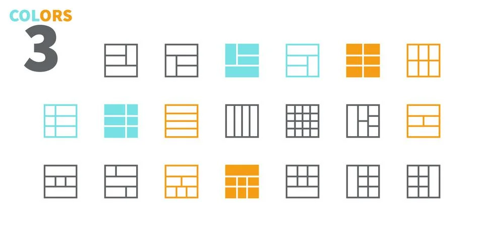 Layout UI Pixel Perfect Well-crafted Vector Thin Line Icons 48x48 Ready for Illustrazione stock