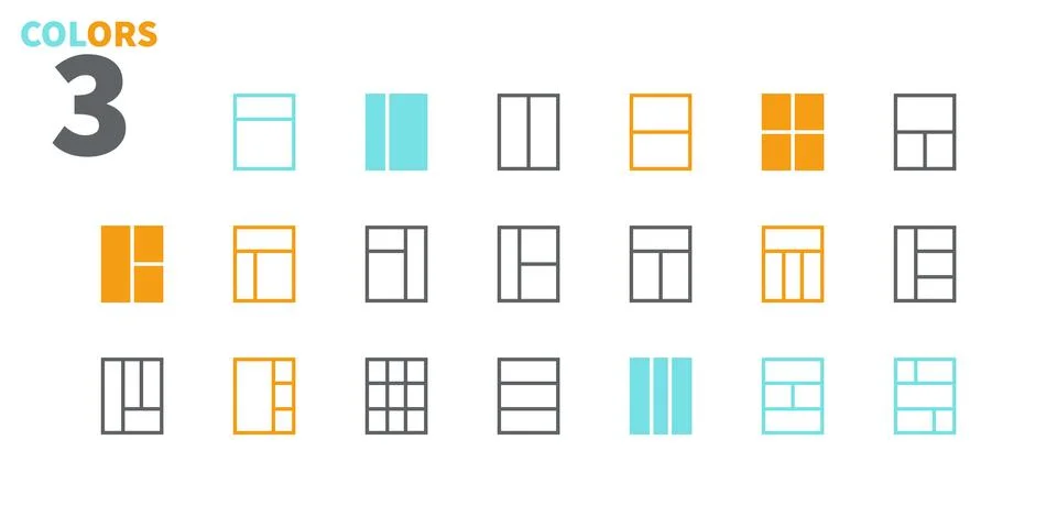 Layout UI Pixel Perfect Well-crafted Vector Thin Line Icons 48x48 Ready for Stock Illustration