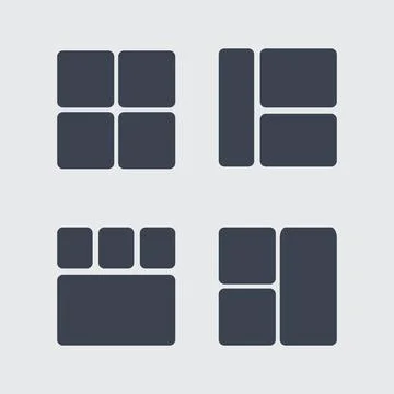 Layout UI wireframe Icons for Web Graphics and Apps. Module structure layout Stock Illustration