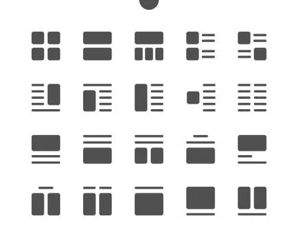 Layout v4 UI Pixel Perfect Well-crafted Vector Stock Illustration