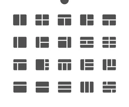 Layout v6 UI Pixel Perfect Well-crafted Vector Stock Illustration