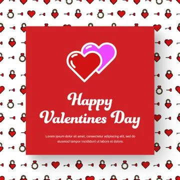Layout vector banner on the theme of "Valentine's Day" on the background of a Stock Illustration