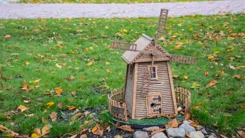 The layout of wind mill, close-up Stock Photos