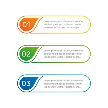 Layout workflow. Outline colorful menu for app interface. Number options. Web Stockillustratie