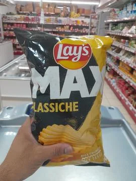 Lays Max classiche Potato chips food photography Stock Photos