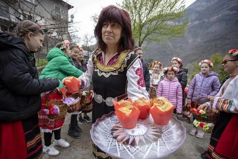 Lazarki day is a Bulgarian traditional festive day Stock Photos