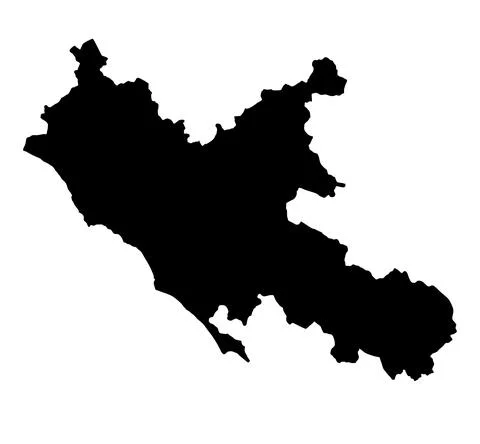 Lazio map silhouette vector illustration イラスト素材