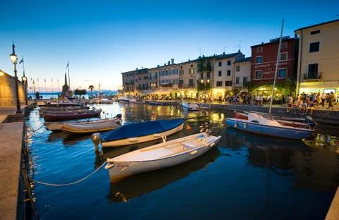 Lazise Harbor Stock Photos
