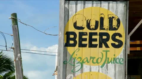 Lazy Lizard Bar Caye Caulker Belize Stock Footage 10852061