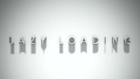 Lazy loading 3D title animation white text on a white background Stock Footage 299368738
