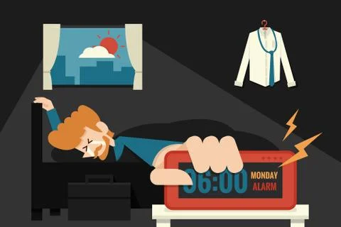 Lazy monday Stock Illustration