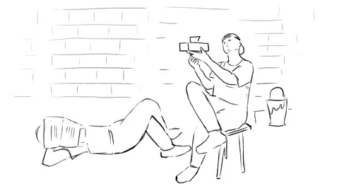 Lazy repairmen Stock Footage 152492652