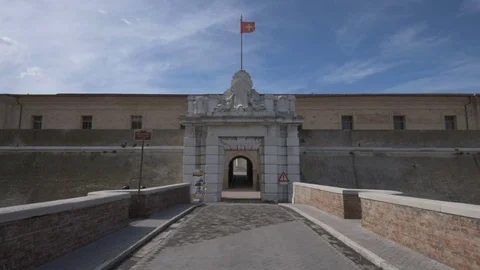 Lazzaretto, also called the Mole Vanvitelliana, Ancona city, Italy Stock-Footage 80268982
