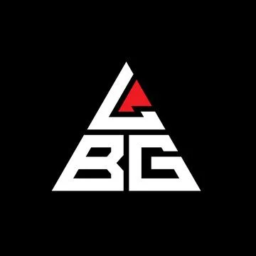 LBG triangle letter logo design with triangle shape. LBG triangle logo desi.. Stock Illustration