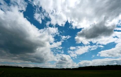Lblue sky with clouds Stock Photos