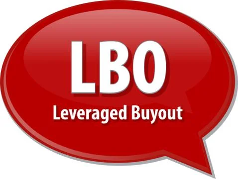 LBO acronym word speech bubble illustration Stock Illustration