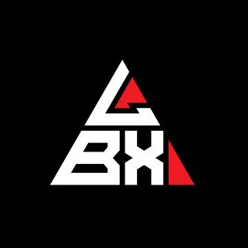 LBX triangle letter logo design with triangle shape. LBX triangle logo desi.. Stock Illustration