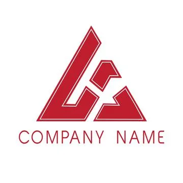 LC lettering triangle logo Stock Illustration