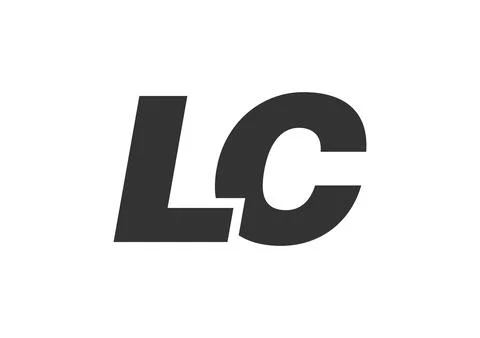 LC Techno Editable Font Logo For Corporate Branding. Bold, Futuristic Desig.. Stock Illustration