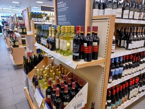 LCBO store inside view Stock Photos