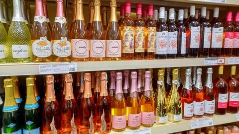 LCBO store inside view Stock Photos