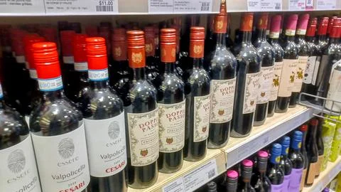 LCBO store inside view Stock Photos