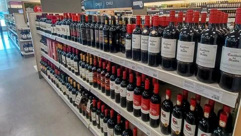 LCBO store inside view Stock Photos