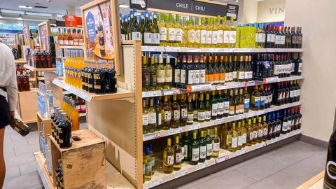 LCBO store inside view Stock Photos