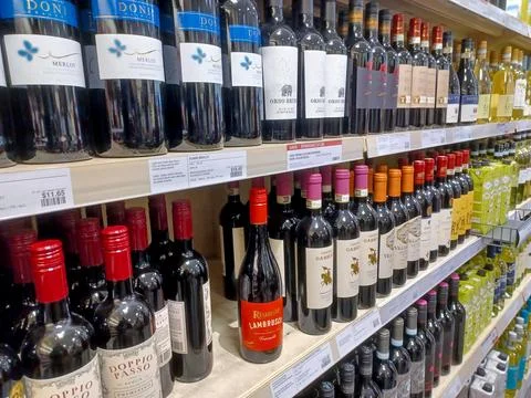 LCBO store inside view Stock Photos