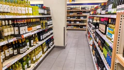 LCBO store inside view Stock Photos