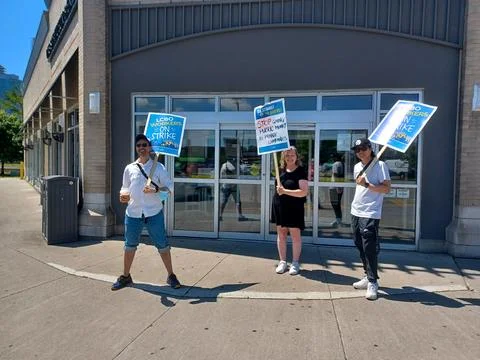 LCBO workers in strike Stock Photos