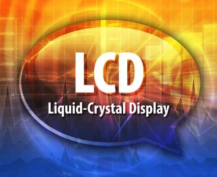 LCD acronym definition speech bubble illustration Stock Illustration