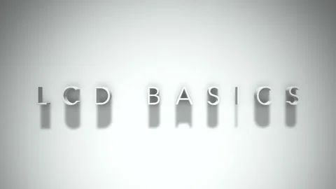 Lcd basics 3D title animation with shadows on a white background Stock Footage 297801437