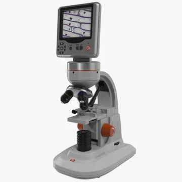 LCD Digital Microscope White 3D Model