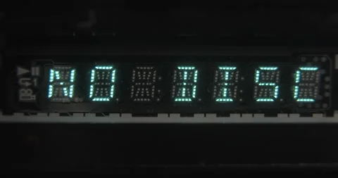 LCD display close-up, playing a disc from a DVD player Stock Footage 245993197