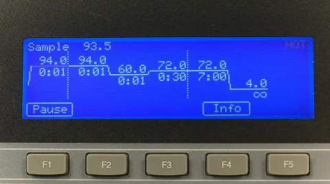 LCD display of a PCR machine Video stock 629422