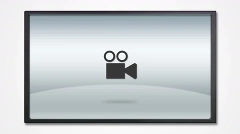 Lcd display with photography icon Stock Footage 41343205