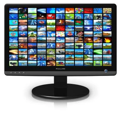 LCD display with picture gallery Stock-Illustration