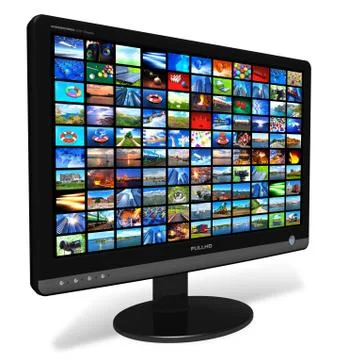 LCD display with picture gallery Stock Illustration