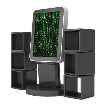 LCD display stand and display boxes Stock-Illustration