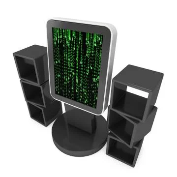 LCD display stand and display boxes Stock-Illustration