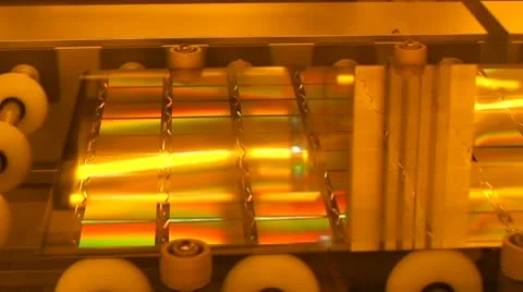 LCD manufacturing production line. Stock Footage 10746552