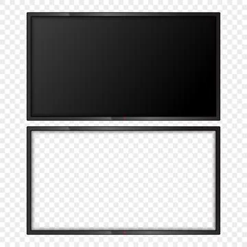 LCD or LED tv screen or display. Vector illustration. Stock Illustration